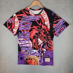 Strivers Row Mens Graphic Wolf Tee Shirts Sz M Crew Neck Short Sleeve Colorful